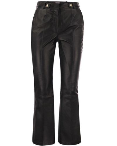 RED Valentino Red Buttoned Trumpet Fit Pants - Black