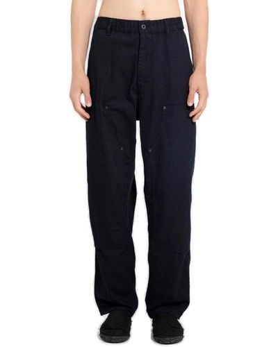 Yohji Yamamoto U-w Wide-leg Carpenter Trousers - Blue