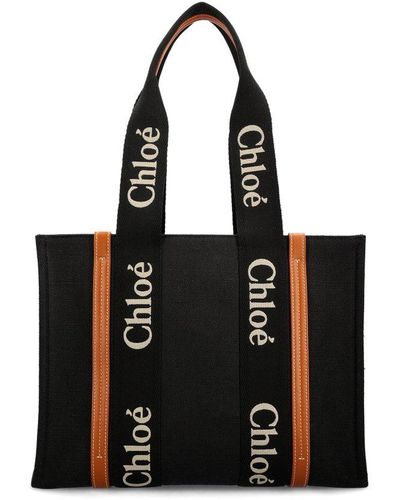 Chloé Woody Tote Bag - Black