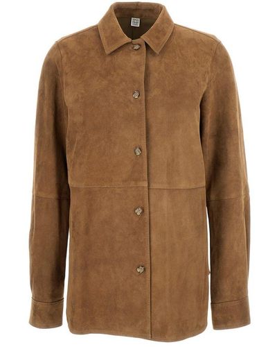 Totême Buttoned Sleeved Shirt - Brown