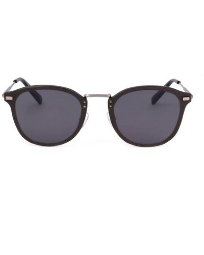 Zegna Round Frame Sunglasses - Black