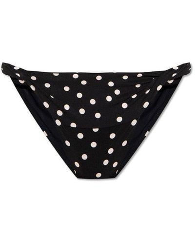 Saint Laurent Dot Printed Bikini Briefs - Black