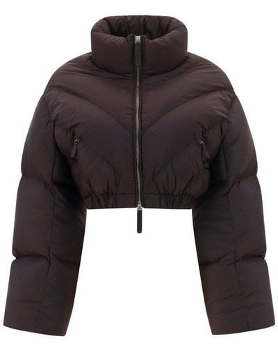 Khaite Farine Cropped Puffer Jacket - Brown