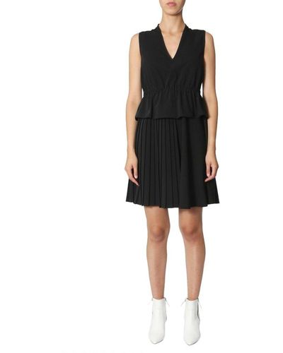 Sportmax V-neck Sleeveless Dress - Black