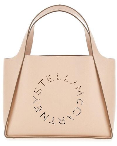 Stella McCartney Stella Logo Top Handle Bag - Natural