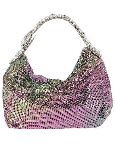 Gedebe Jill Mesh Embellished Tote Bag - Pink