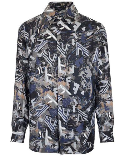 Fendi All-over Printed Buttoned Shirt - Multicolour