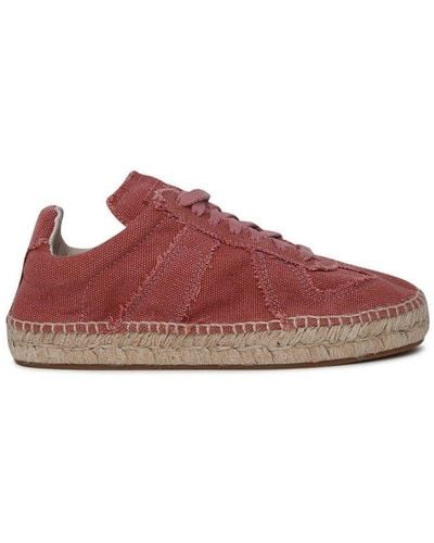 Maison Margiela Espadrille-sole Lace-up Sneakers - Red