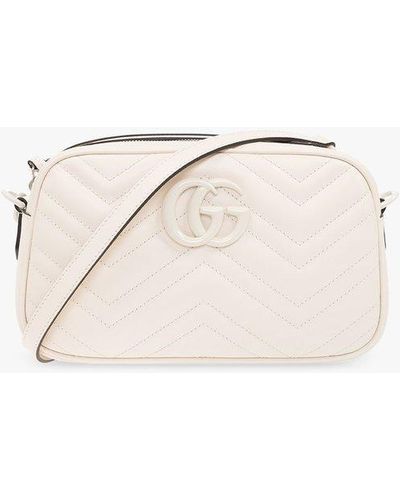 Gucci 'GG Marmont Small' Shoulder Bag - Natural