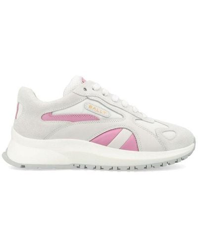 Bally Contrast-panelled Lace-up Trainers - Pink
