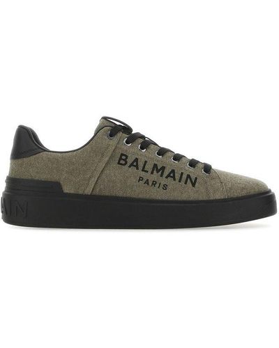 Balmain B-court Lace-up Sneakers - Green