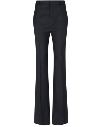 Saint Laurent High Waist Tailored Pants - Black