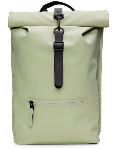 Rains Rolltop Zip-detailed Backpack - Green