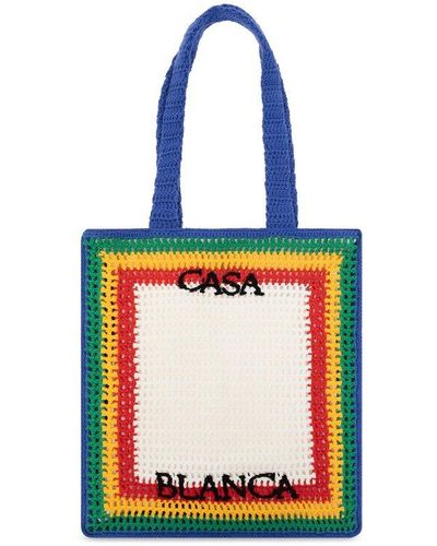 Casablancabrand Shopper Bag With Logo - Black
