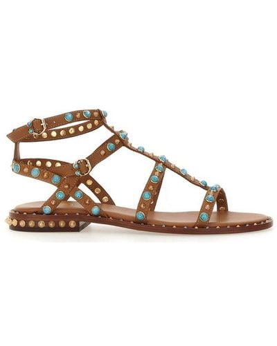 Ash Stud-embellished Sandals - Brown