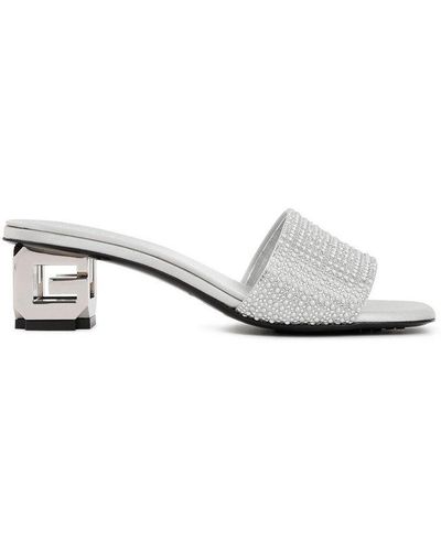 Givenchy G Cube Slip-on Embellished Sandals - White