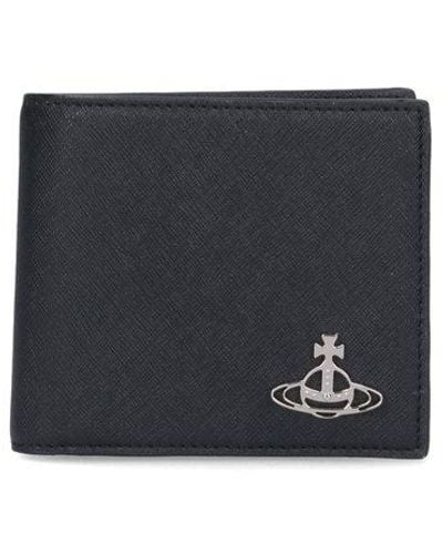 Vivienne Westwood Logo-plaque Bi-fold Wallet - Black