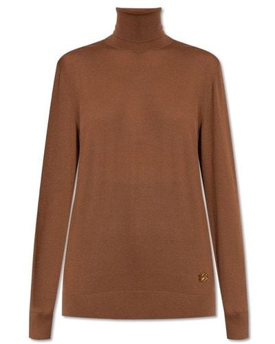 Dolce & Gabbana Cashmere Turtleneck Sweater - Brown