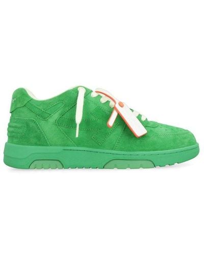 Off-White c/o Virgil Abloh Out Of Office Suede Sneakers - Green