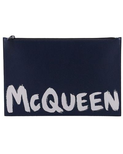 Alexander McQueen Clutch - Men - Blue