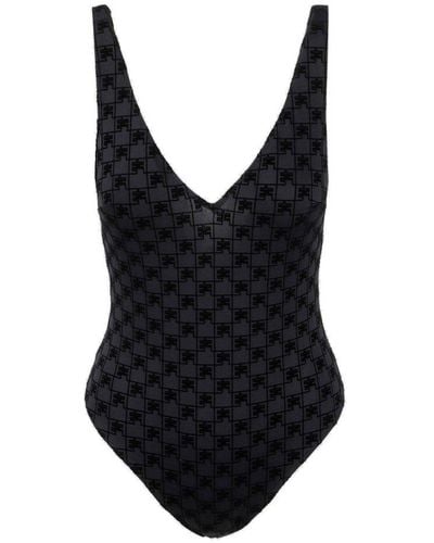 Elisabetta Franchi Monogram Swimsuit - Black