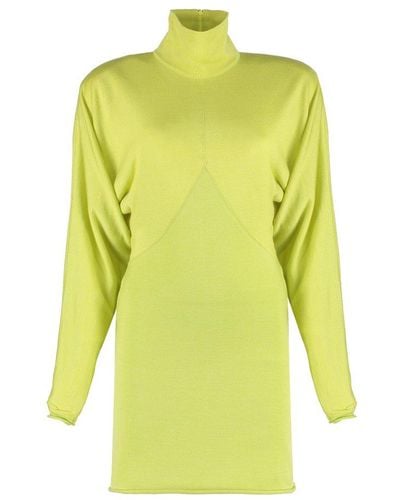 Philosophy Di Lorenzo Serafini Wool Blend Mini Dress - Yellow