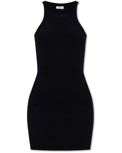 Vetements Dress With Logo, - Black