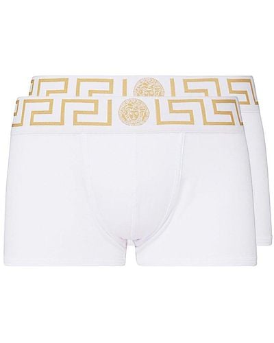 Versace Medusa-jacquard Pack Of Two Briefs - White