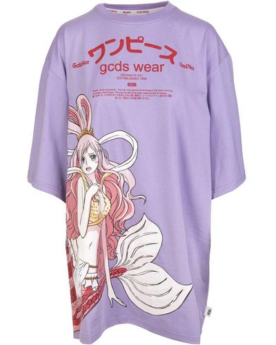 Gcds T-shirt Dress With One Piece Shirahoshi Print - Purple
