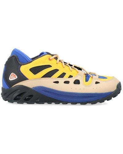 Nike Acg Air Exploraid Round-toe Lace-up Sneakers - Yellow