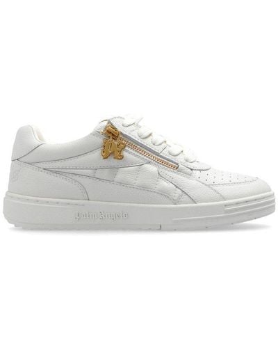 Palm Angels College Logo Plaque Sneakers - White