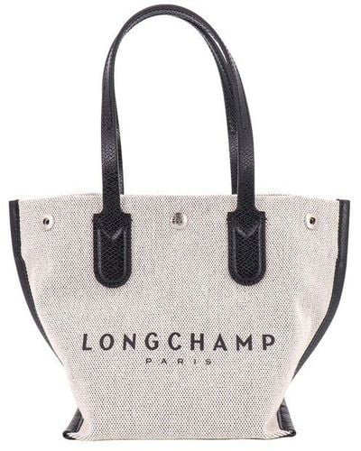 Longchamp Roseau Canvas Tote - Gray