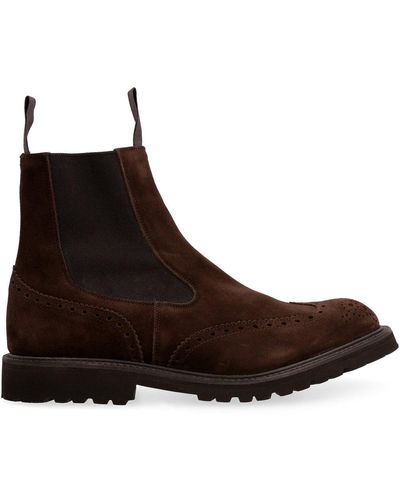 Tricker's Henry Suede Chelsea Boots - Brown