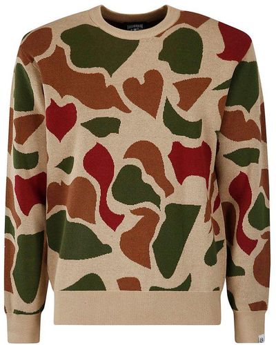 BBCICECREAM Camouflage Patterned Knitted Sweater - Multicolor