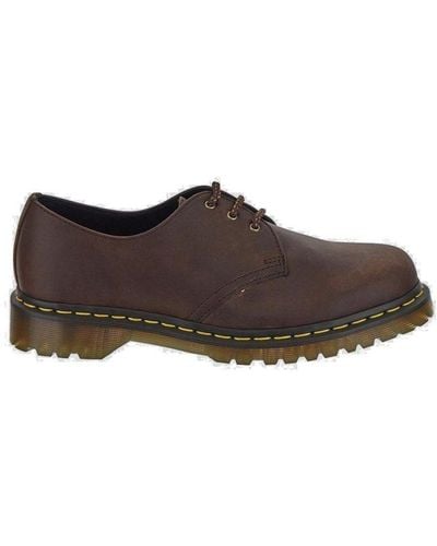 Dr. Martens Waxed Laced Oxford Low Boots - Brown