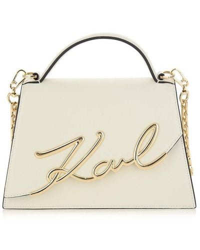Karl Lagerfeld K/signature Medium Crossbody Bag - Metallic