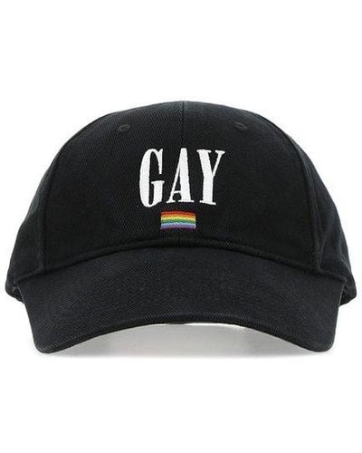 Balenciaga Pride Baseball Cap - Black