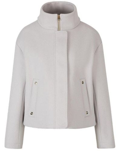 Herno Cropped Wool Coat - White