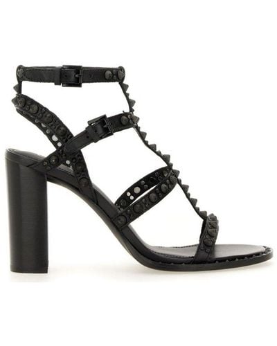 Ash Studded High-heeled Sandals - Black