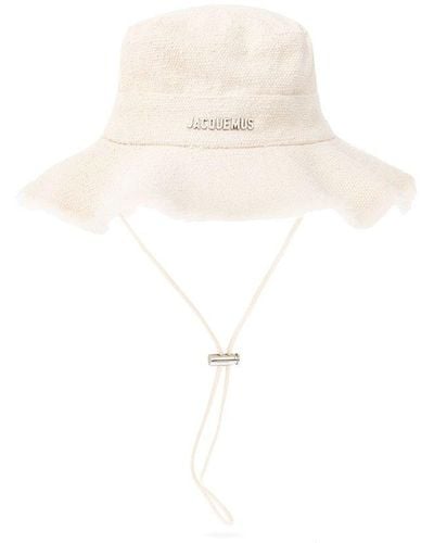 Jacquemus Bucket Hat With Logo - White