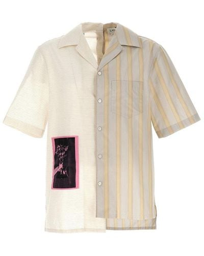 Lanvin Artwork Asymetric Shirt, Blouse - Natural