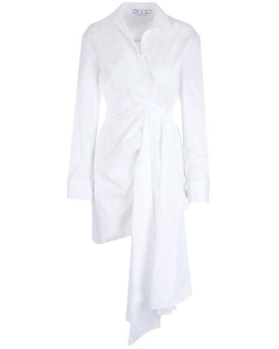Off-White c/o Virgil Abloh Short Dress In White Cotton