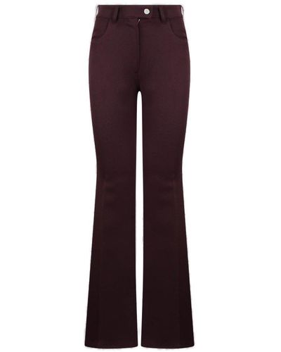 Courreges 70's Twill Bootcut Trousers - Purple
