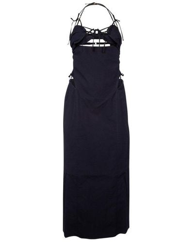 Jacquemus La Robe Ruban Cut-out Long Dress - Black