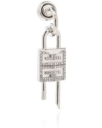 Givenchy Lock Embellished Earring - Metallic