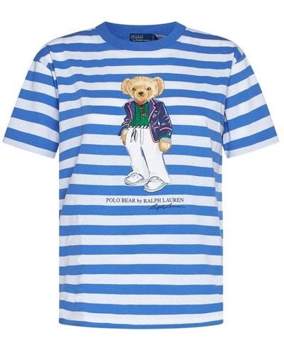 Polo Ralph Lauren Polo Bear Striped T-shirt - Blue