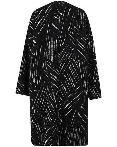 Uma Wang Allover Graphic Printed Coat - Black