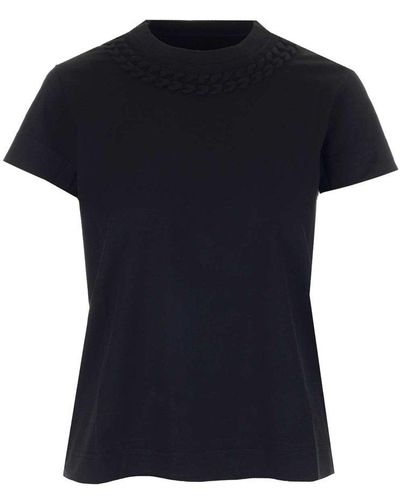 Givenchy Embossed Chain Collar Slim-fit T-shirt - Black