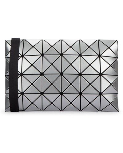 Bao Bao Issey Miyake Row Metallic Zipped Crossbody Bag - Grey