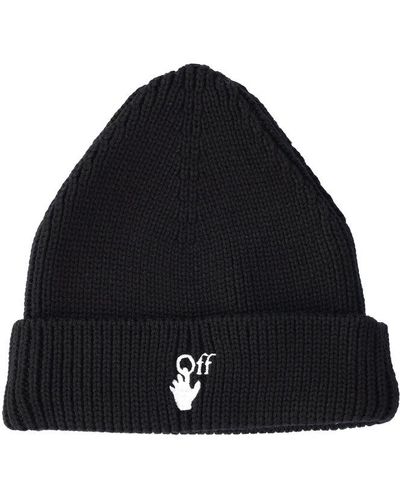 Off-White c/o Virgil Abloh Embroidered Logo Beanie - Black